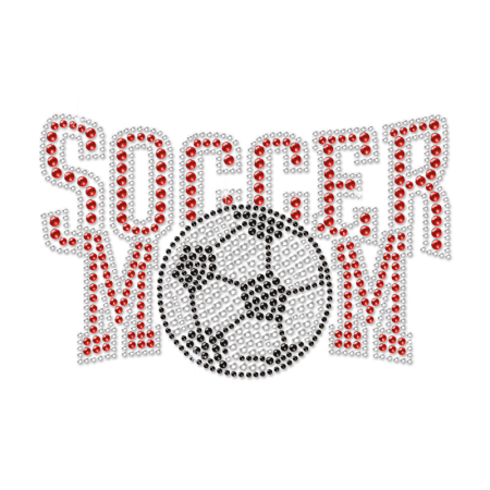 Crystal Rhinestone Soccer Mom Hotfix Motif for t shirt